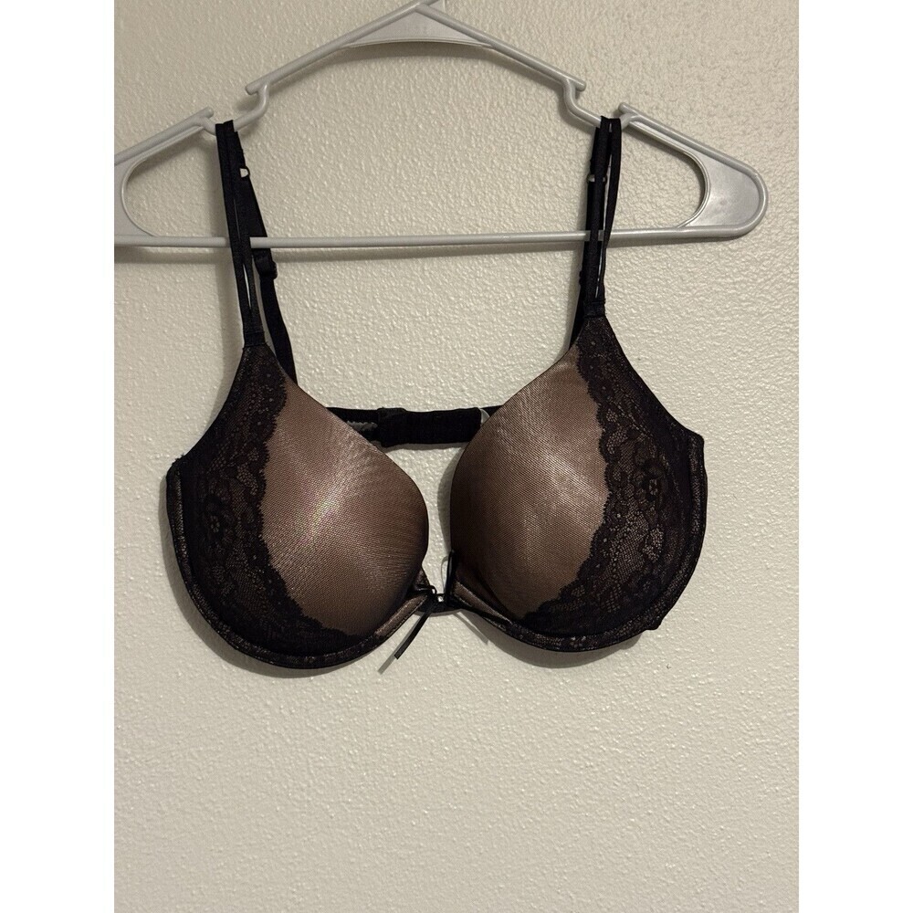 Vassarette Bra 36D Black Underwire Padded Adjustable Clasp Back